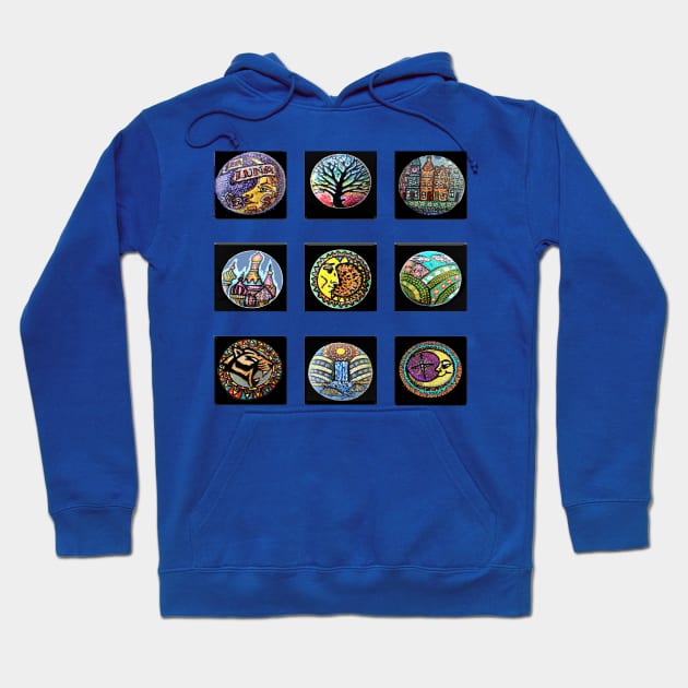 mini images of 9 paintings by LowEndGraphics Hoodie by LowEndGraphics